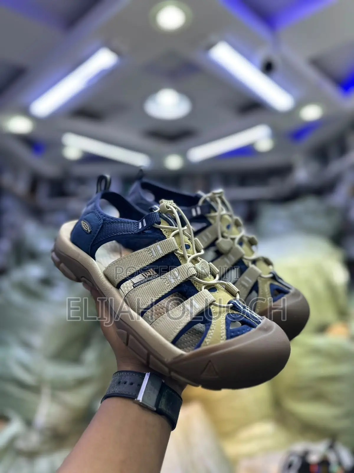 KEEN Open “ Brown Blue “ Quality Leather Size 39-45