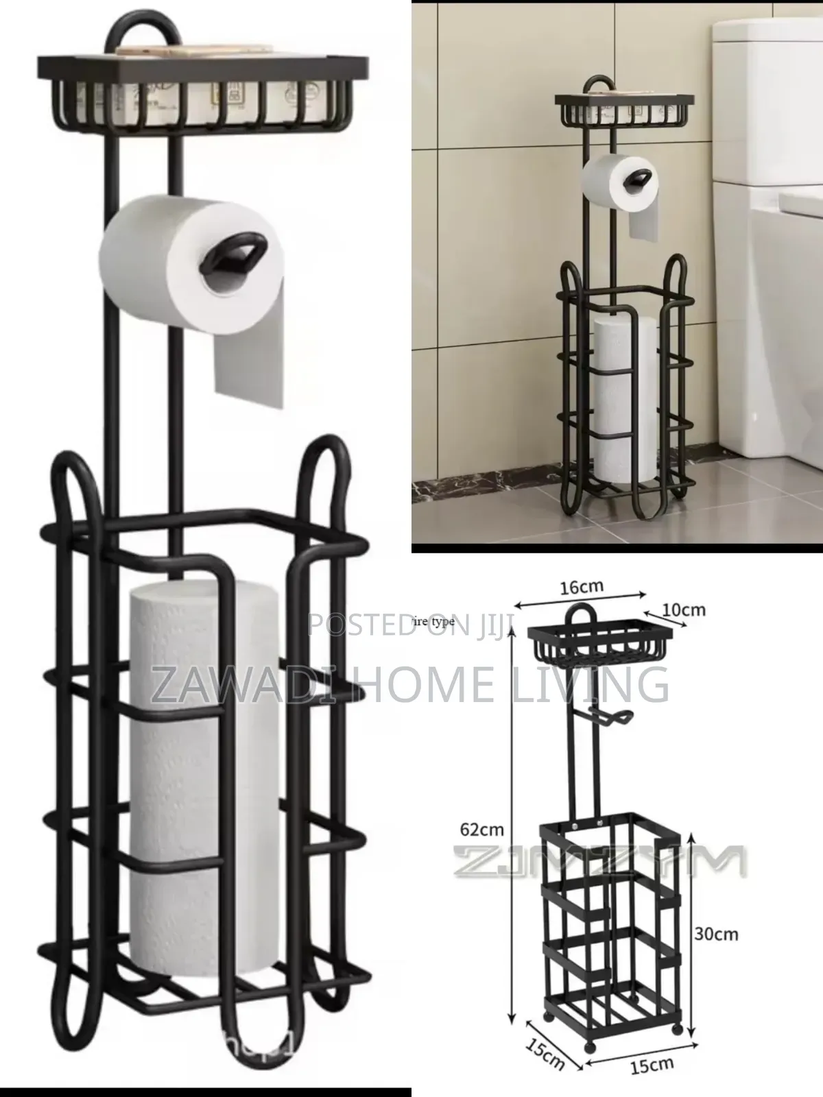 3 in 1 Heavy Duty Bathroom/Tissue Stand