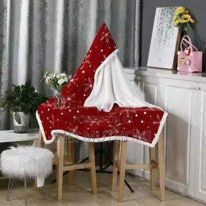Christmas Flannel and Sherpa Reversible Throw Blanket