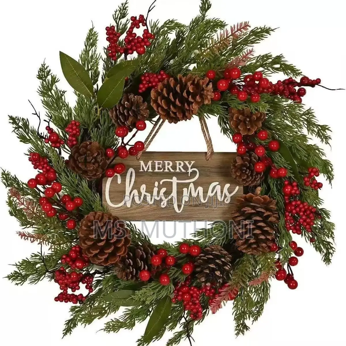 Premium Christmas Door Wreath – 50cm