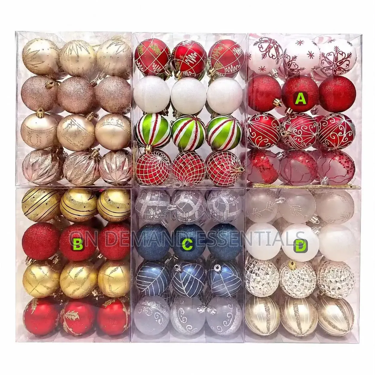 Premium Christmas Baubles Set
24 PCS -6cm