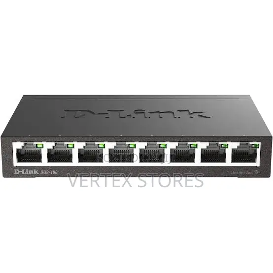 D-Link8-Port Gigabit Unmanaged Desktop Switch- DGS-108/B