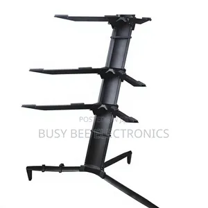 1.2M 3layers Aluminum Black Plane Keyboard Stand