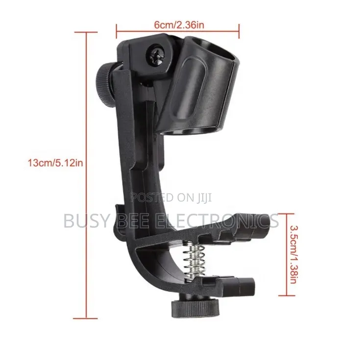 Drum Mic Holder Adjustable Clip on Drum 2pcs