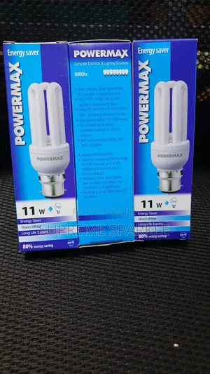 Powermax Energy Saving Bulb 11W Warm White (2U Pin Base).