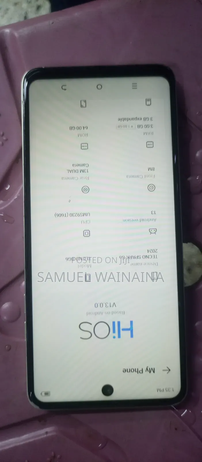 Tecno Spark Go 64 GB Gold