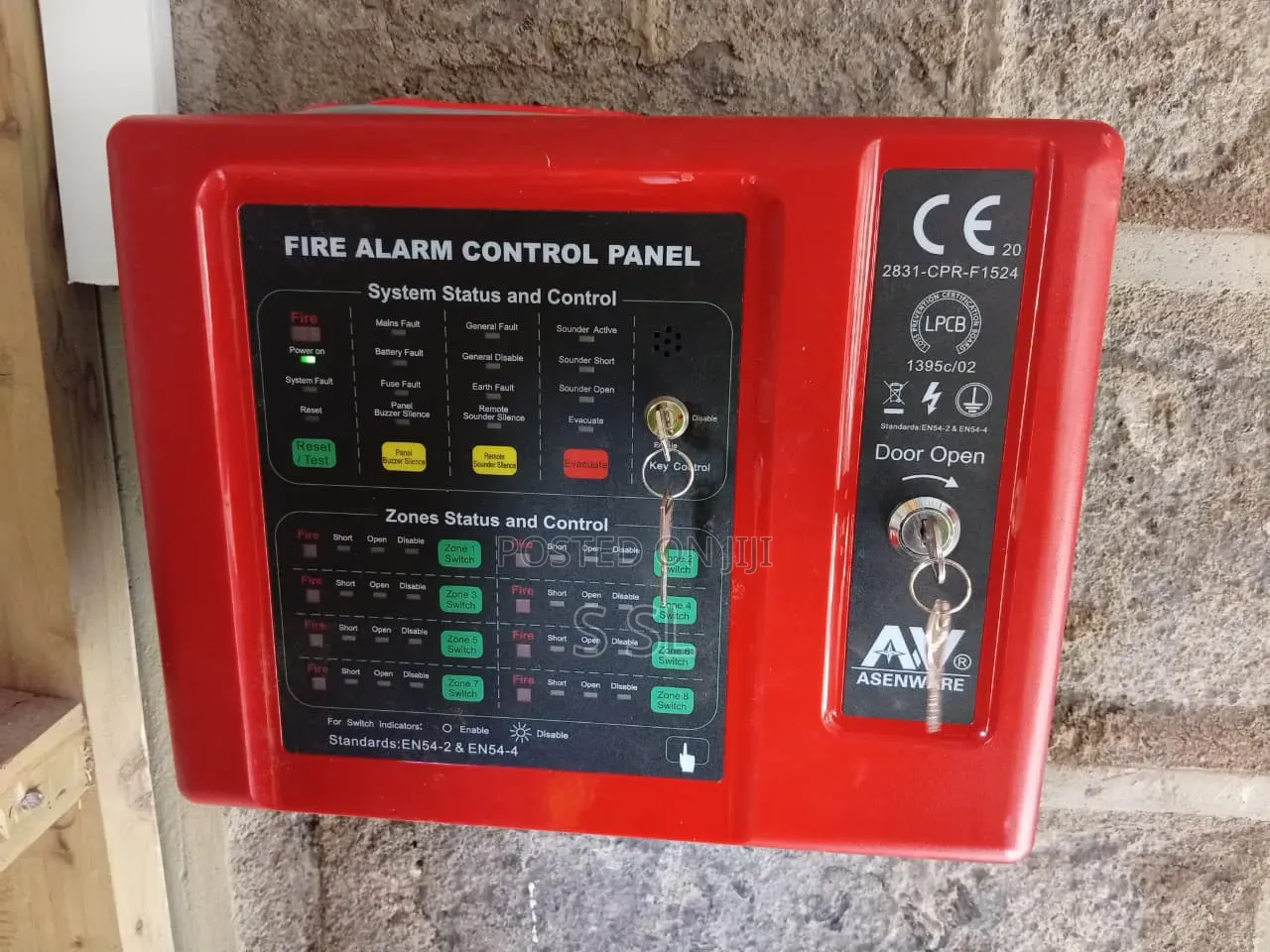 Conventional Asenware 8 Zone Fire Panel Kenya