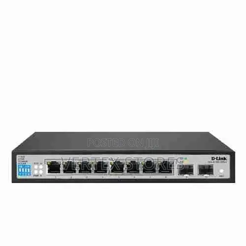 D-Link 8 Port PoE Gigabit Smart Managed Switch – DGS-F1100-10PS-E/B