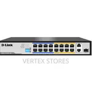 D-Link 16-Port PoE+ Long-Range Switch- DES-F1016P-E