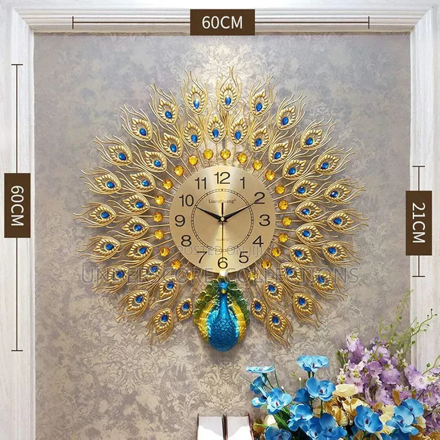 *Peacock Wall Clock