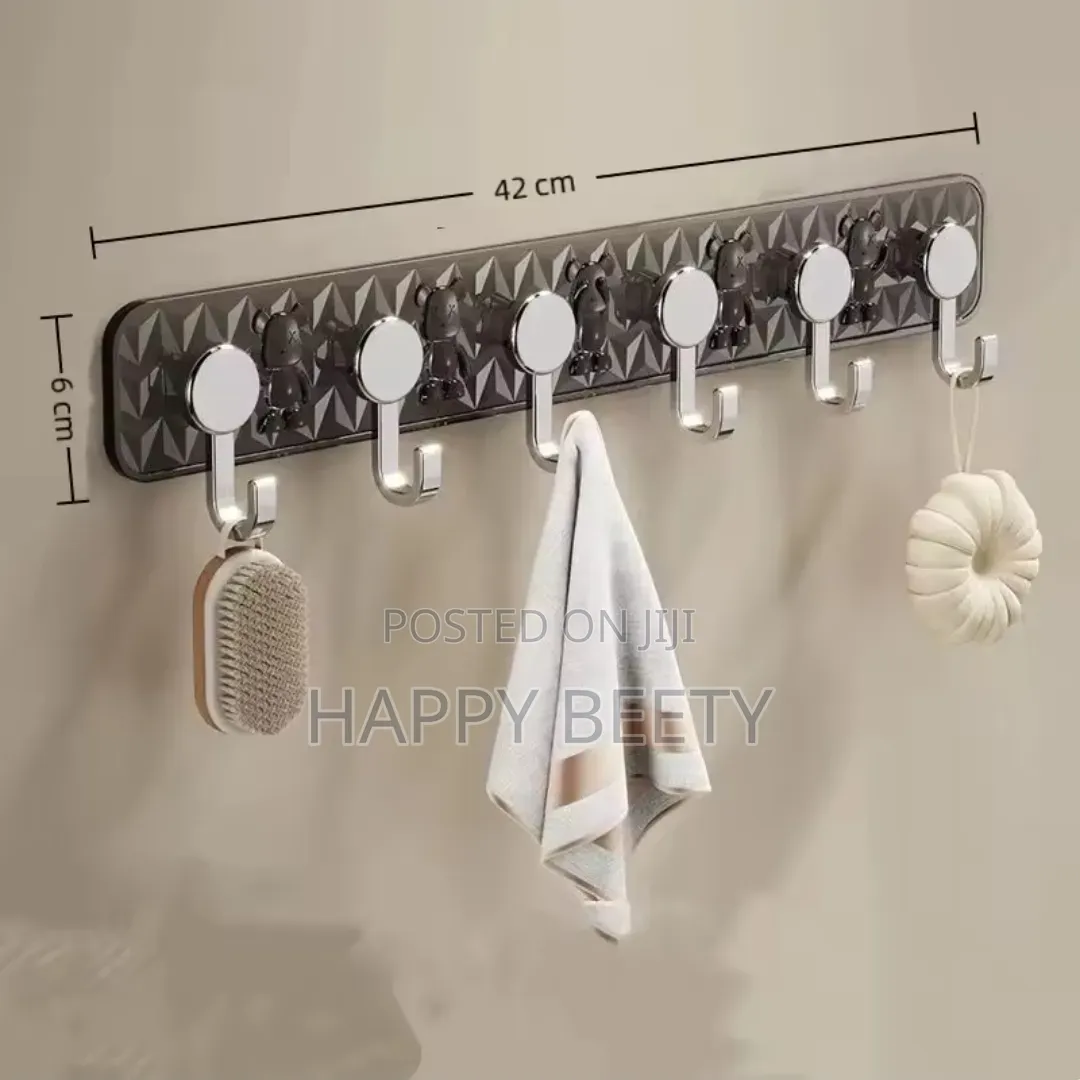 Wall-Mounted Hook Rack (6 Hooks)