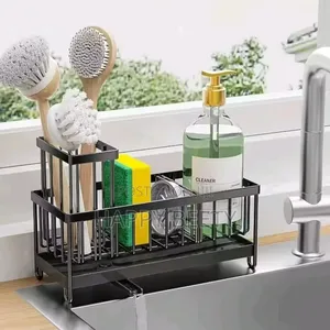Sink Caddy With Water Draining Tray/Sink Sponge Detergent Storage Rack