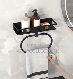 Bathroom Towel Rack With Storage Shelf