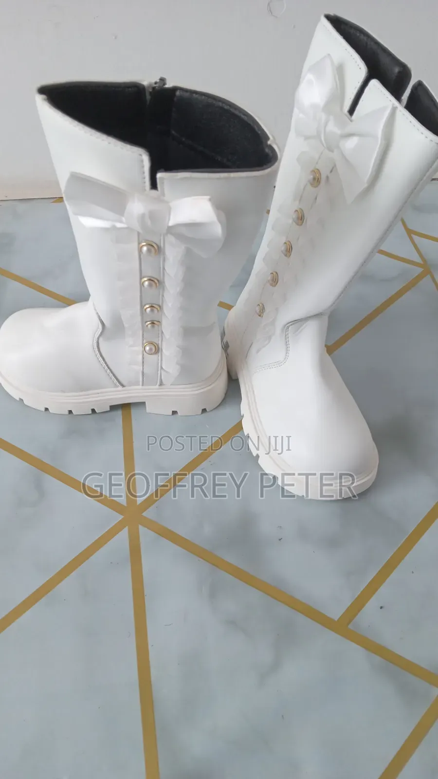 Baby Gals White Boots