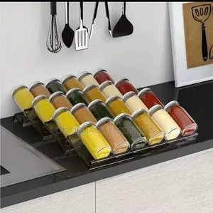 Acrylic Spice Rack Organizer 4pc Set Clear