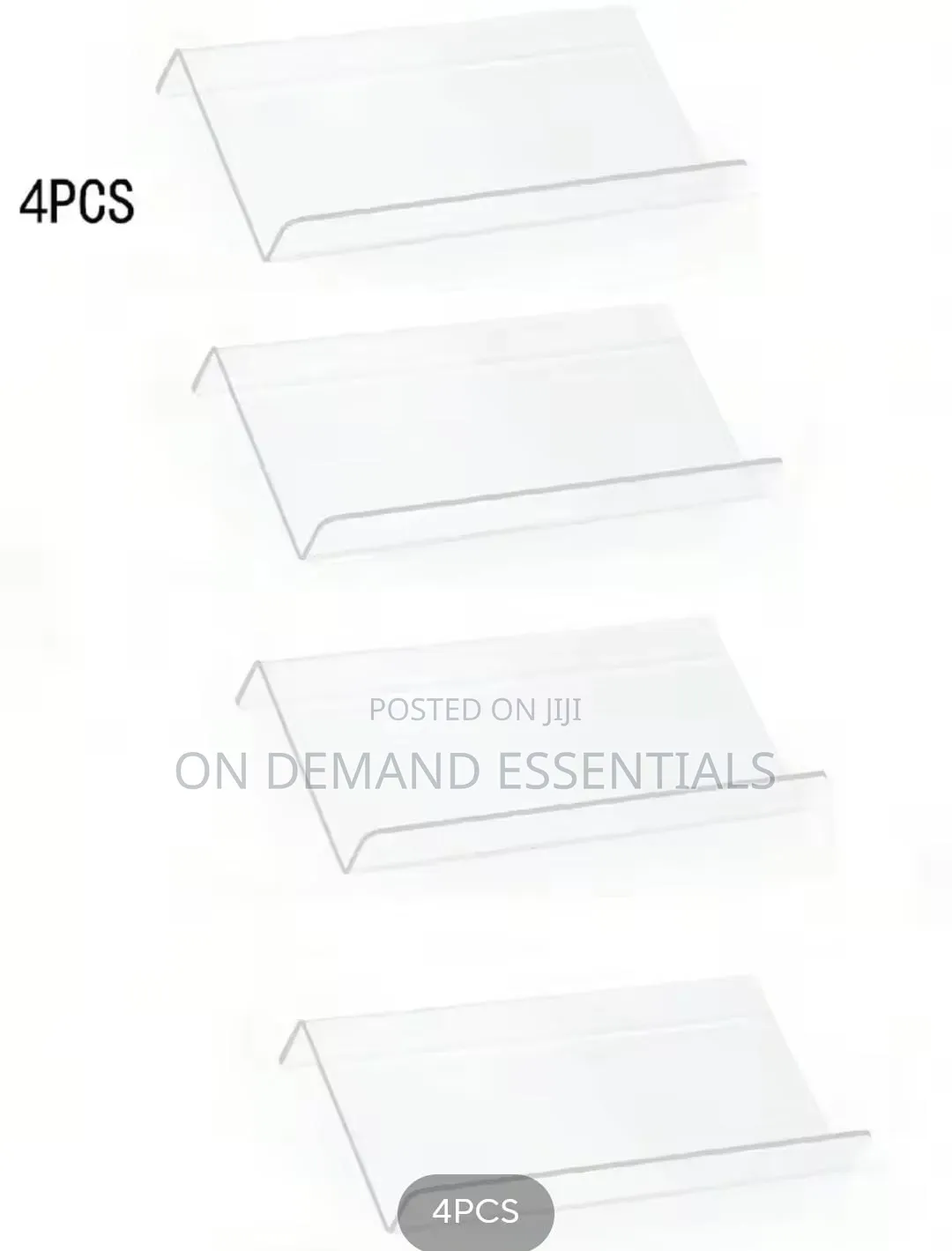 Acrylic Spice Rack Organizer 4pc Set Clear