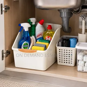 Large Undersink /Kitchen/Pantry Organizer Baskets Sliding 2wheels