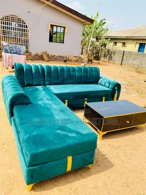 Luxury Teal Velvet Channel-Tufted L-Shaped Sectional Sofa