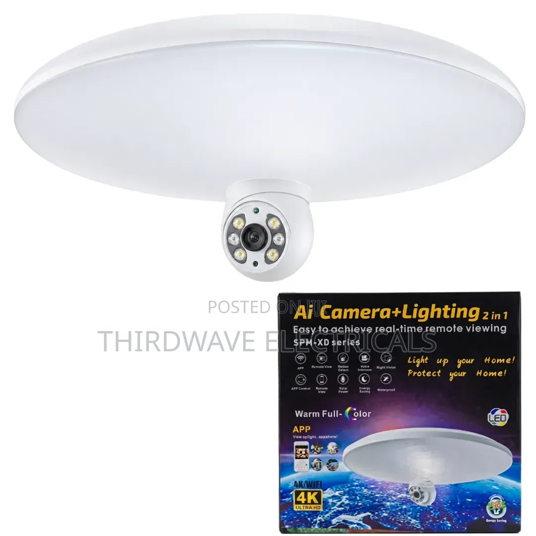 K07 WiFi AI Camera With Lighting 2-in-1 Ceiling Light
