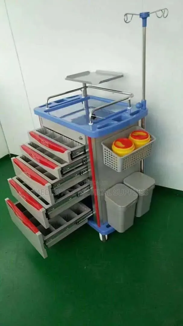 Durable, Emergency Crash Cart With Compartments/Emergency Trolley