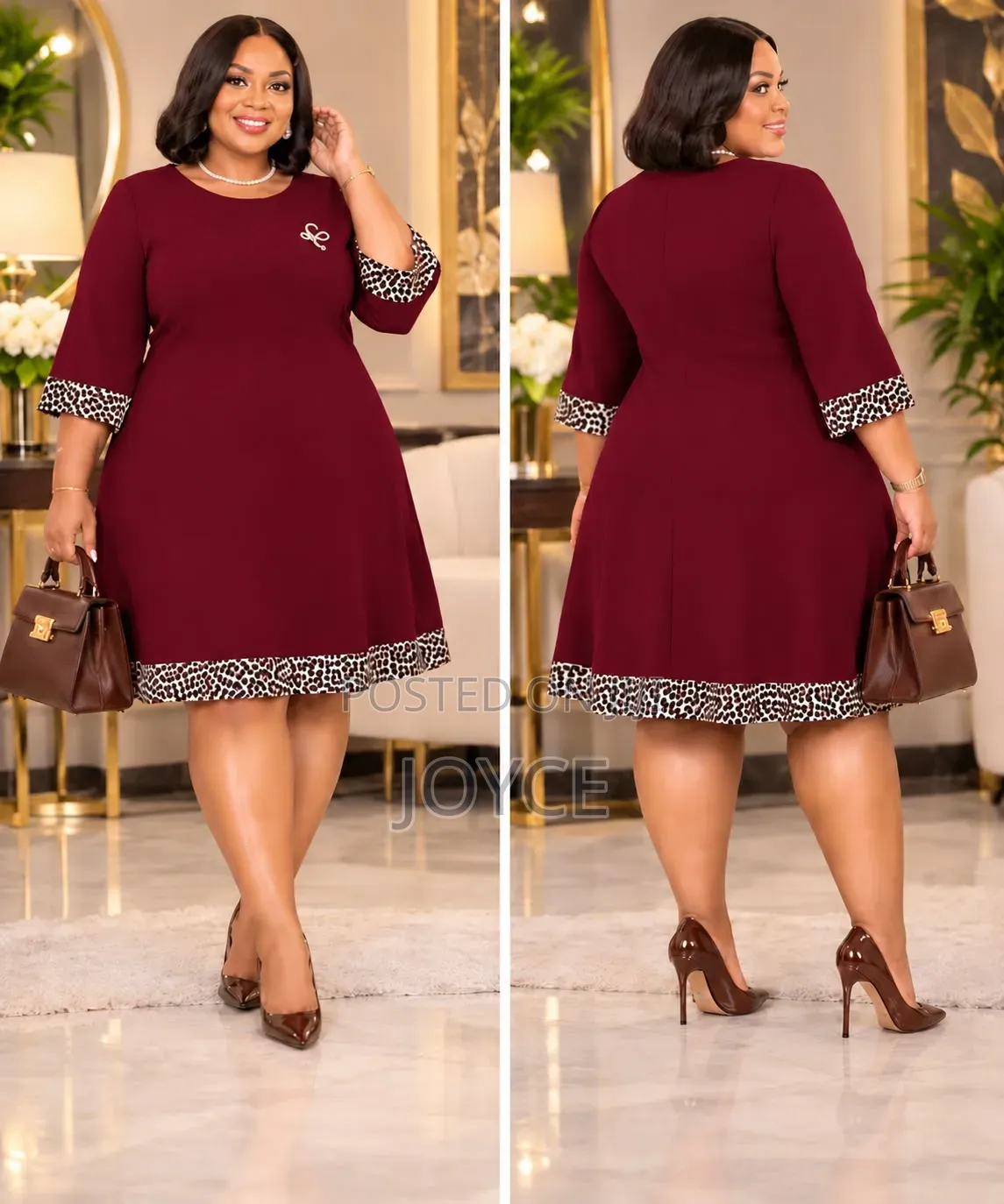 Shift Dress With Animal Print