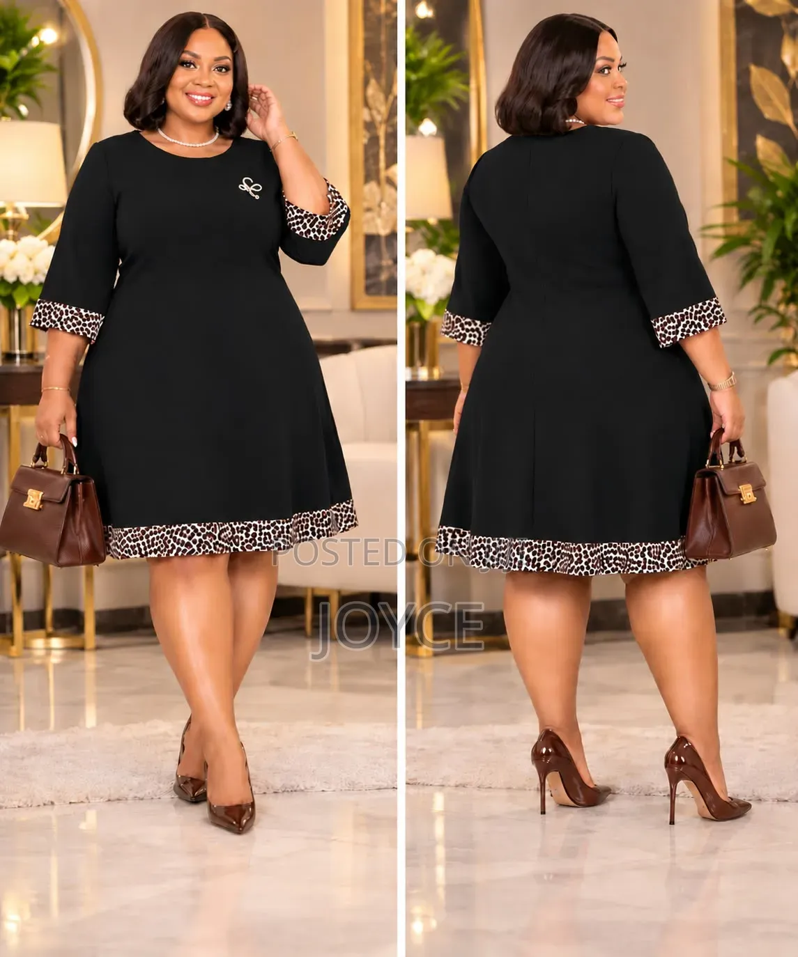 Shift Dress With Animal Print