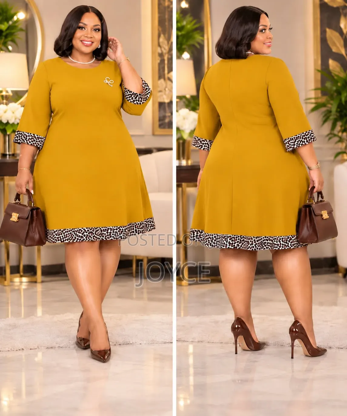 Shift Dress With Animal Print
