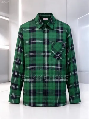 Navy Green Funnel Shirt