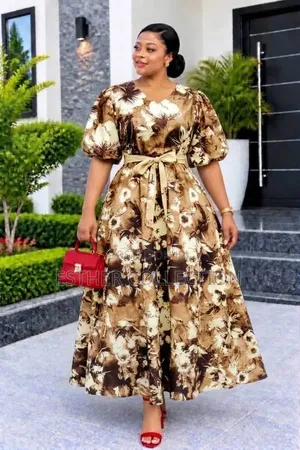 Vintage Bloom Puff Sleeve Dress