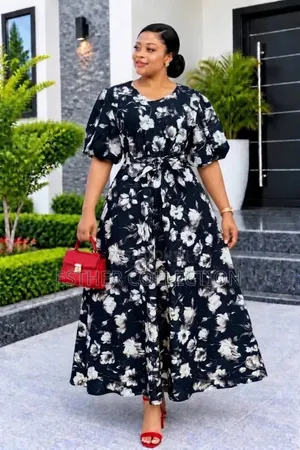 Vintage Bloom Puff Sleeve Dress