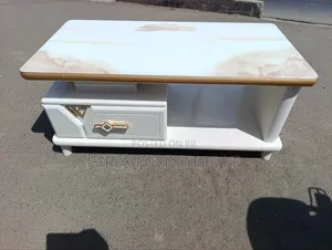 White Marble Top Coffee Table With Drawer