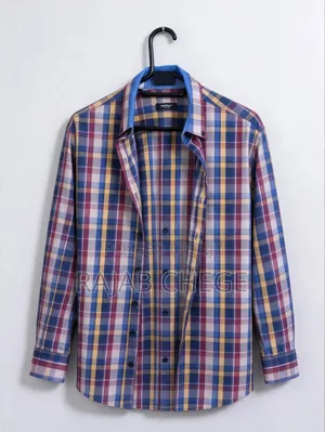 Burgundy and Blue Gingham Western Shirt