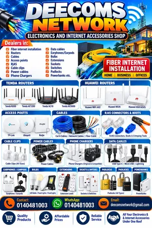Electronics Shop and Fiber Internet Installation