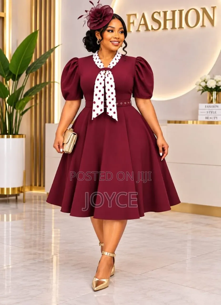 Skater Dress With a Tie-Like