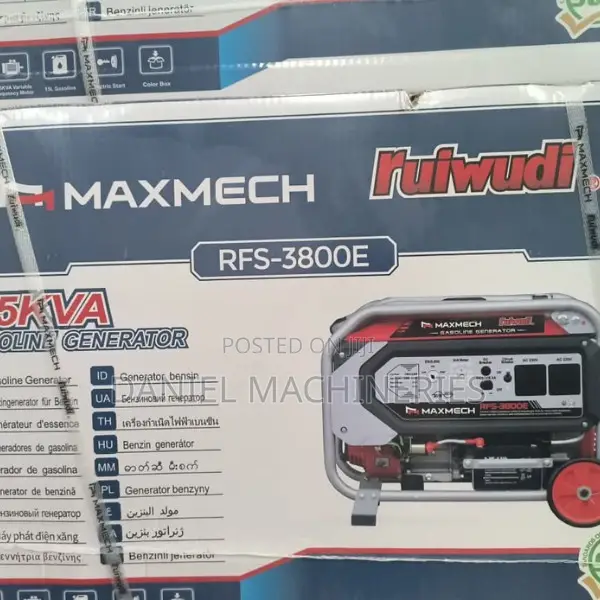 Maxmech Petrol Generator 2.5kva RFS-3800e
