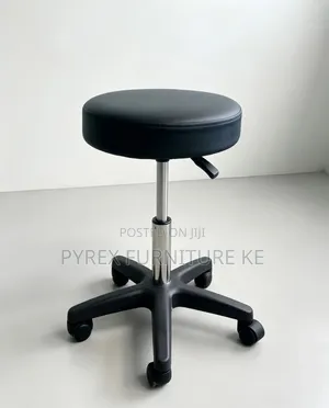 PU Leather Swivel Stool on Casters