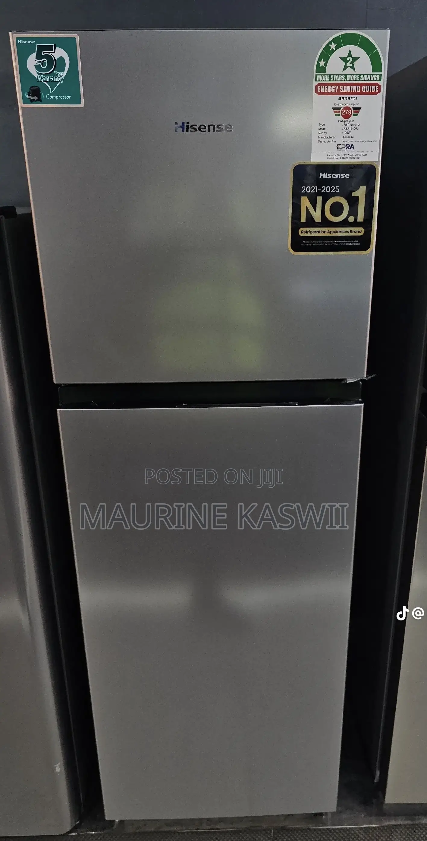 Hisense 154 L Top Freezer Double Door