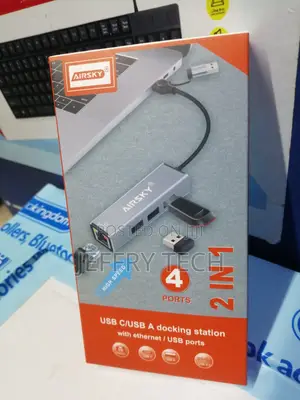 Airsky Type-C USB-A 3.0 3x USB 3.0 1x Ethernet Port Multiplexer Conver