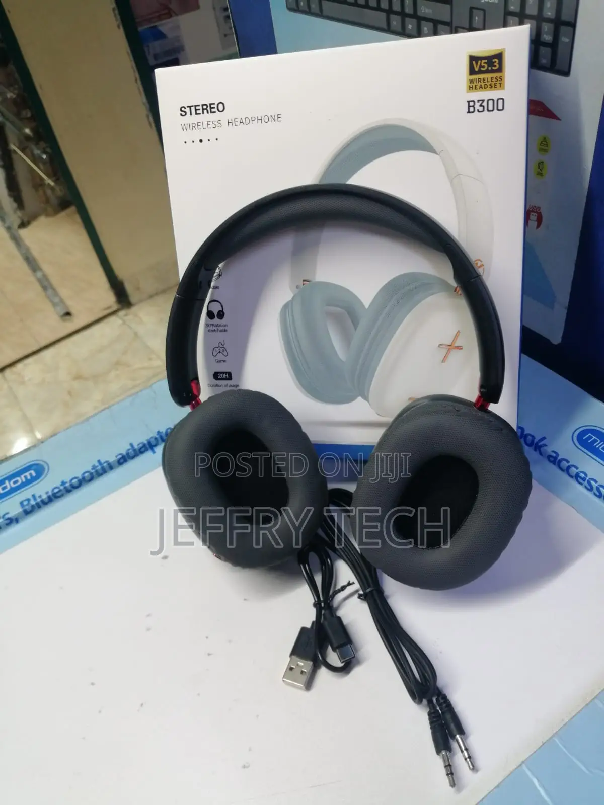 Komc B300 Wireless Bluetooth Over-Ear Headphones – Sleek, Powerful -
