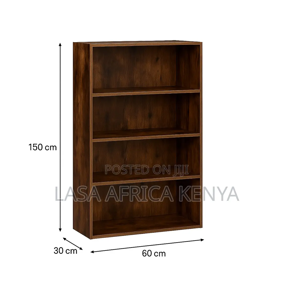 Lazava Rustic Wooden Bookshelf - Display Stor.