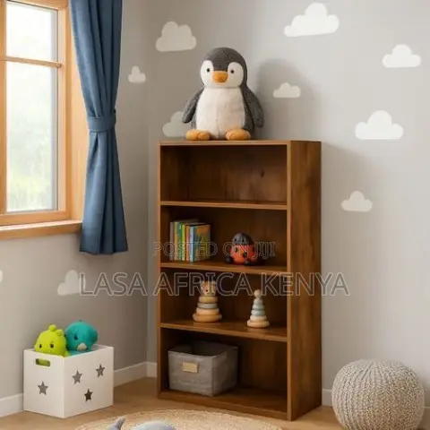 Lazava Rustic Wooden Bookshelf - Display Stor.