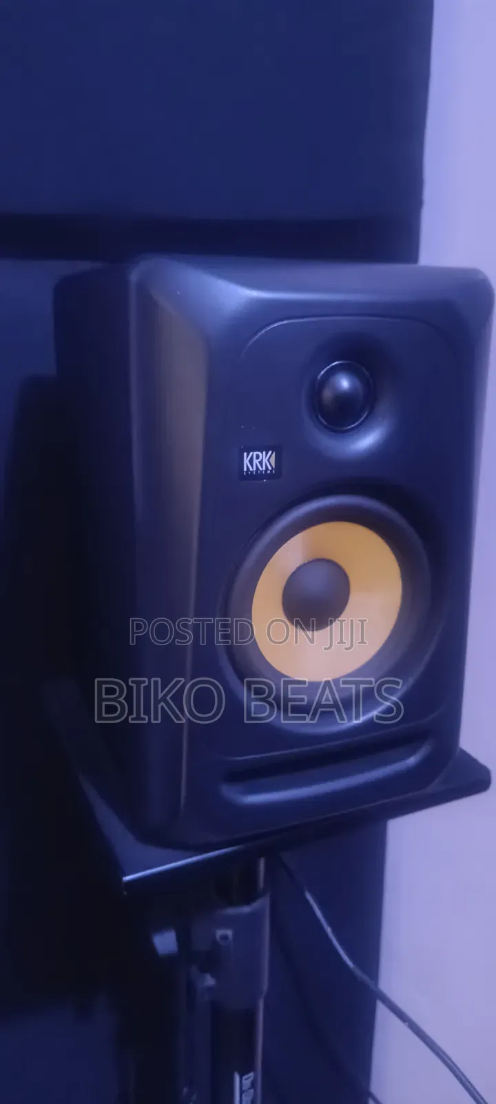 Condenser Mic, KRK Studio Monitors, Interface, Midi Keyboard