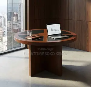 1200MM Round Meeting Tables | Mahogany Executive Boardroom Table