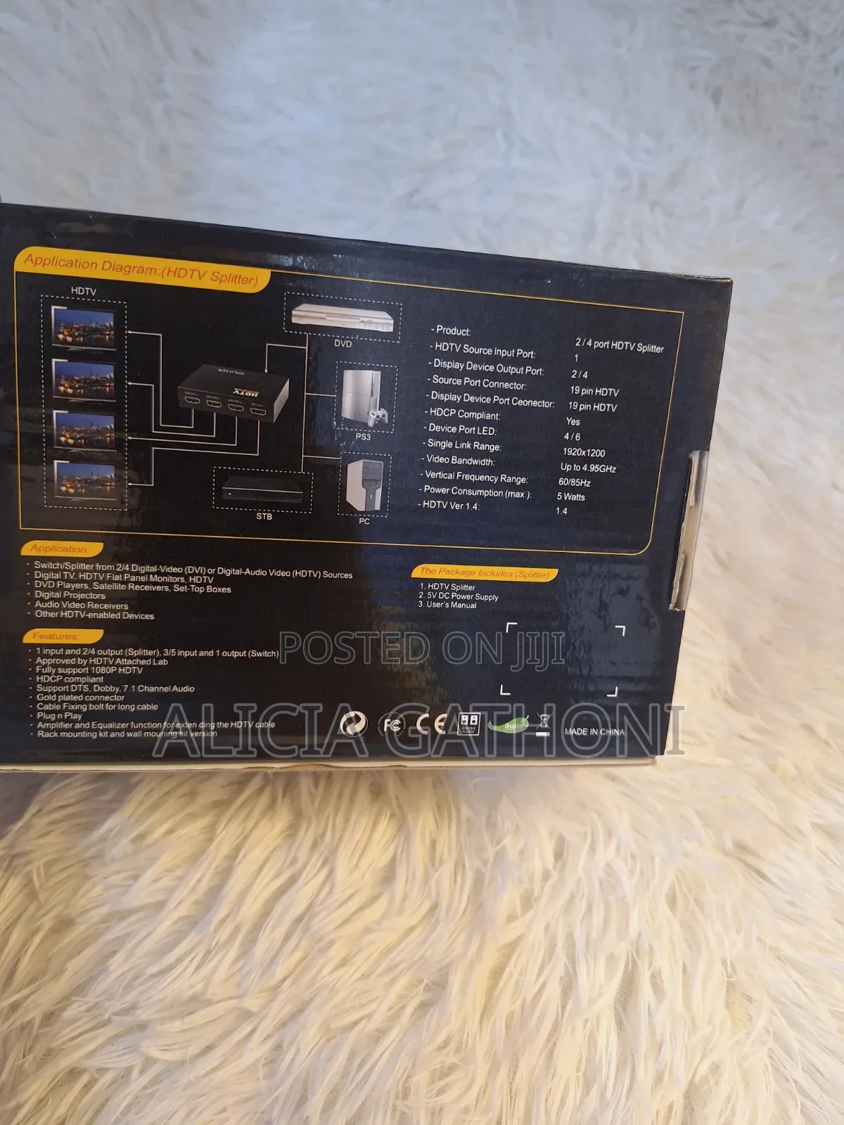 1080p 3d 1x2 HDMI Splitter