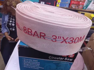 3" × 30M 8-Bar Layflat Canvas Water Discharge / Irrigation Hose