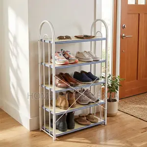 Storage Rack; 5-Tier Metal Frame Open Storage Rack