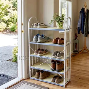 Storage Rack; 5-Tier Metal Frame Open Storage Rack