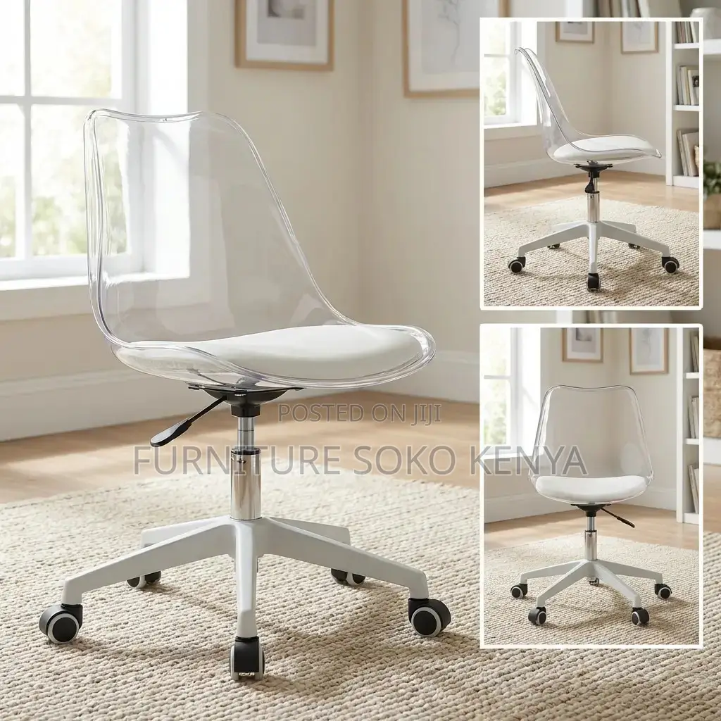 Home Chairs | Clear Acrylic Swivel Adjustable Chairs