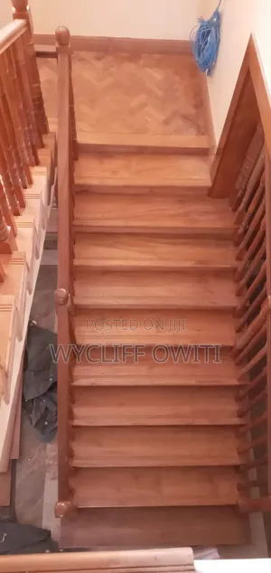 Kitchen Cabinets ,Stairs,wooden Floor and Waldrops