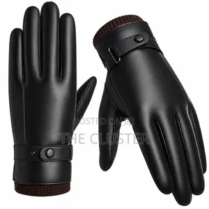 *Free Size Men's Warm Thermal Winter Gloves Soft Warm Leather